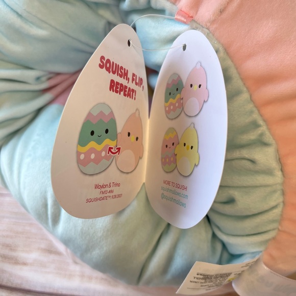 Squishmallows 12" Trina the Pink Chick and Waylon the Easter Egg 2-IN-1 - Picture 5 of 5
